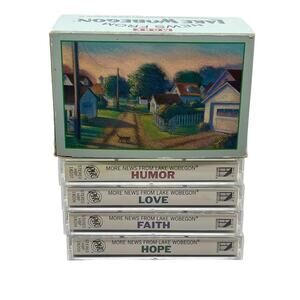 Vintage 1989 New from Lake Wobegon 4-Cassette Tapes Love, Humor, Faith & Hope